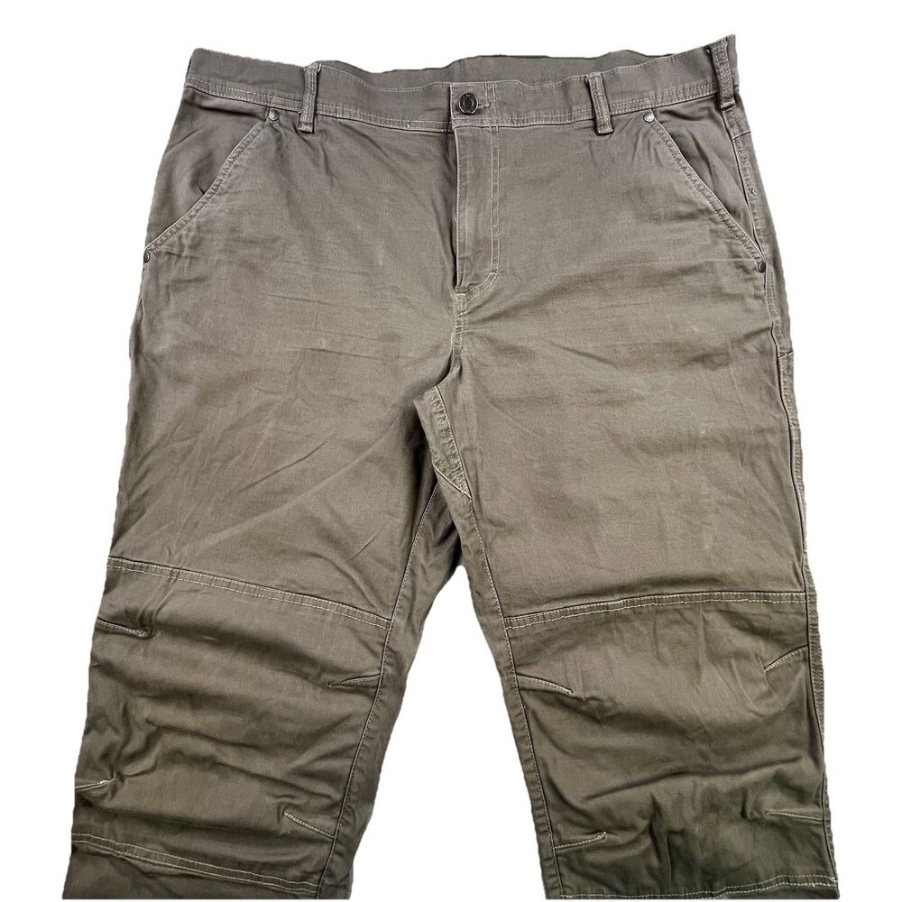 LL Bean Cargo Pants Men’s 42x32 Brown BeanFlex Stretch Double Reinforced Knee